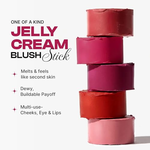 Image of Dream Beauty Nebula Cream Blush - Helix Berry | Berry Pink 3-in-1 Tint for Cheeks, Lips & Eyes | Hand Blendable | Dewy Finish | Lightweight, Buildable Color | 7.5 gm