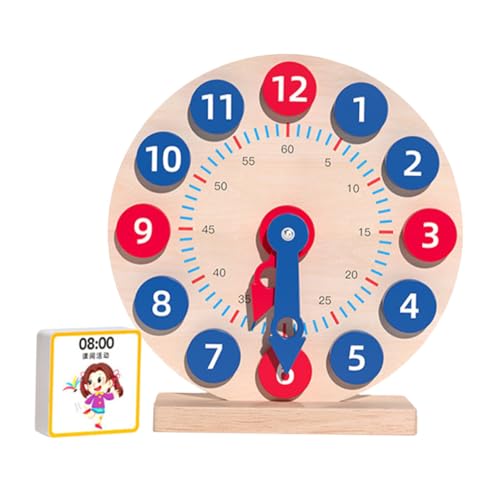 Horloge en bois éducative cadeau d'anniversaire idéal éveil ludique