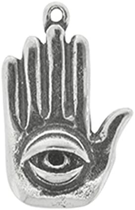 Sterling Moon All Seeing Eye Wicca Practical Magik Charm Pendant Amulet Talisman
