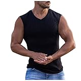 2023 Oversized Casual Shirts for Men Fashion Vertical Stripe Slim Vest Classic Vneck Plain Sleeveles