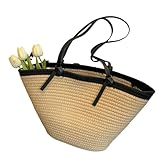 Gyios Bolsas De Playa Bolsa De Cuerpo Cruzado Tejido - Bolsa De Playa De Paja para Mujeres, Bolso De Hombro-Khaki