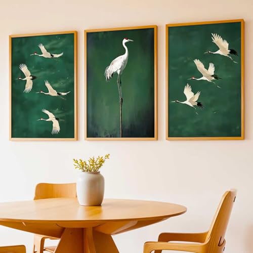 Image of kotart Home Decor Nature Art Painting Decorative Wall Art | Poster With Frame For Living Room Bed Room Hotel Wall Decor Digital Reprint Set of 3 (35x37 Inch)