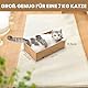 Ycozy Kratzbrett Katze mit Box und 5 Kratzbrettern, Groß XXL Doppelseitige Kratzpappe für Katzen Hochwertiger Austauschbare Karton Widerstandsfähig Katzenmöbel