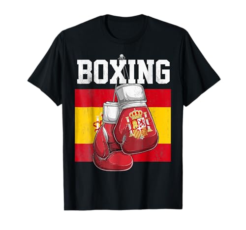 Bandera Guantes de boxeo de España para amantes del boxeo Camiseta