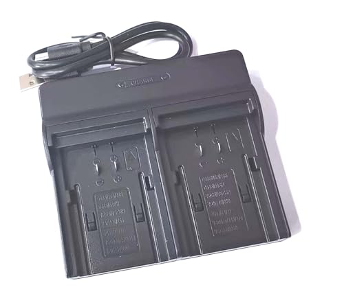 Cargador de batería dual USB VBG260E-K para Panasonic SDR-H50 H80 H90