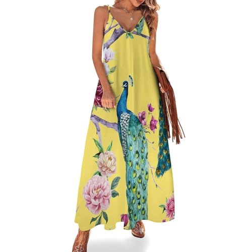 Robe longue pour femme ete sans manches coupe epuree et tissu premium fluide