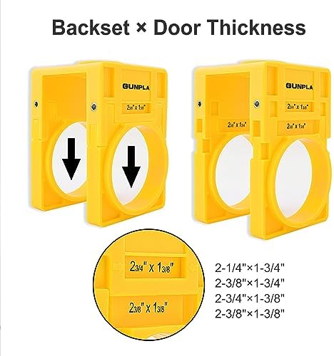 Gunpla Door Lock Installation Kit, Wood Doors 35-45mm Adjustable Deadbolts Lockset Installing Fitting Tool Set with Hole Saw Cutter