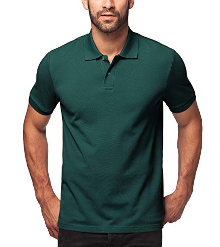 LAPASA Polo para Hombre de Manga Corta Camiseta Casual 100% Puro Algodón Versión 2020