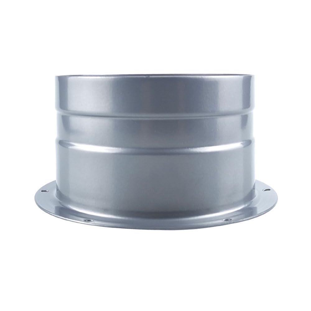 145mm/5.70in, Galvanized Steel Duct Connector Flange, Round Fitting for Flexible or Rigid Ducting, Round Interface Air Duct for Grow Tent Air Tube Mounting Plate