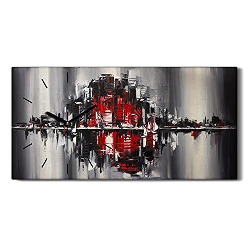 Horloge sur Toile Image Art Mural Moderne d'Exception 60x30 - 2