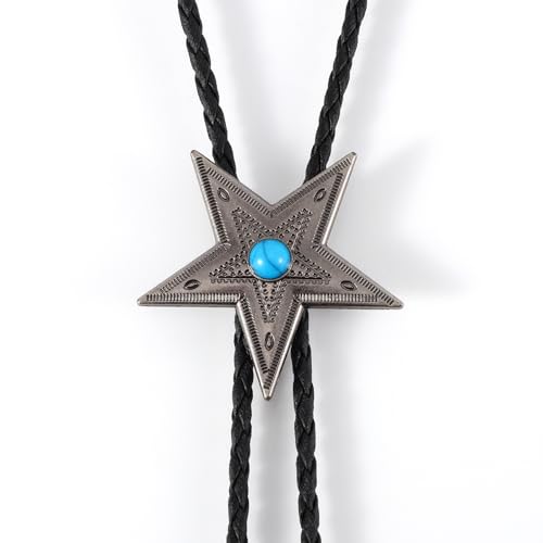 Image of Bolo Tie for Women Men, Western Bolo Tie Rodeo Cowgirl Cowboy Tie Bolo Ties Cowboy Accessories for Men Women