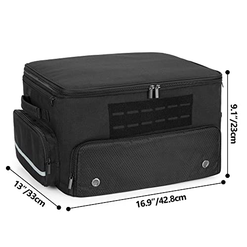 GOBUROS Golf Trunk Organizer Aufbewahrungstasche mit separatem Fach für 2 Paar Schuhe bis zu US 16 Golf Car Spind Organizer für Golfzubehör (Schwarz)