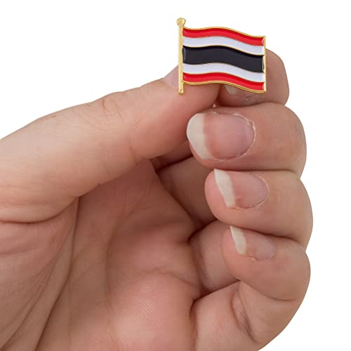 Épinglette en émail drapeau Thaïlande en métal de qualité - 4