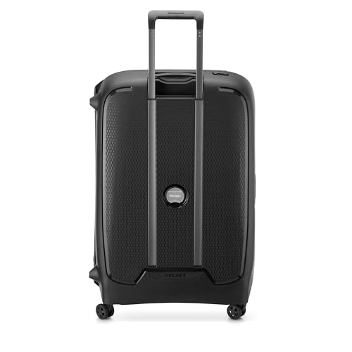 Image of DELSEY PARIS Moncey 76 cms Large Check-in Polypropylene Hardsided 8 Wheels Spinner Luggage /Suitcase /Trolley Bag for Travel with TSA Lock- Black