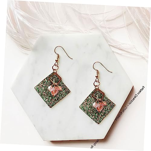 ADOCARN 12 Pçs Folha De Natal Brincos De Joias De Couro Decoração De Natal Acessórios De Joias Brinc