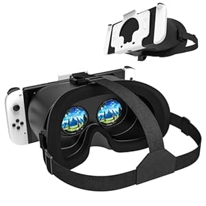 VR Headset for Nintendo Switch & OLED Model Upgraded, Virtual Reality VR Glasses with Adjustable HD Lenses Comfortable Head Strap, 3D Goggles for Nintendo Switch OLED VR Games Cool Stuff for Kids Boys