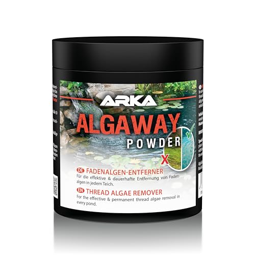 Fadenalgen-Entferner für Teiche – ARKA Pond Algaway Powder 250 g – reduziert Fadenalgen & unterstützt klares Wasser – vorbeugende Wirkung bei regelmäßigem Einsatz – für den Gartenteich