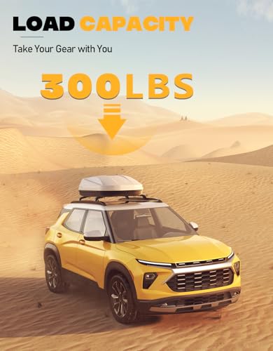 Image of Tuyoung 300lbs All Aluminum Roof Rack Cross Bars Compatible with Chevy Chevrolet Trailblazer 2021 2022 2023 2024 2025 2026 L LT ACTIV RS, Lockable Heavy Duty Roof Rails Crossbars Cargo Luggage Kayak