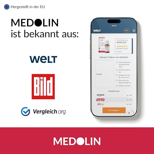 Medolin® Warzenpflaster - Pflaster Warzenmittel mit Salicylsäure - Besonders schonend - Einfache Anwendung - Zum Warzen entfernen, 22 Stück