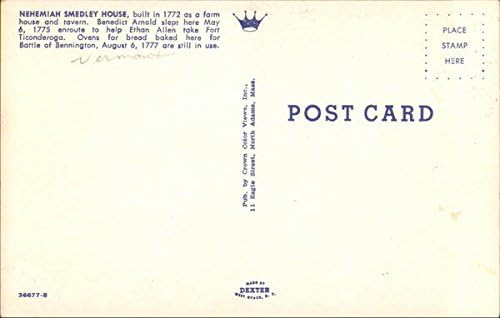 Miniatura 2 de Nehemiah Smedley House Bennington, Vermont VT Original Vintage Postcard