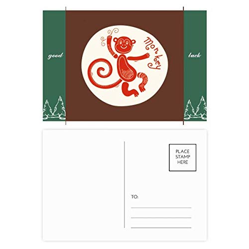 Chine Zodiac rouge Bonne chance cartes postales pour décorer vos fêtes et envoyer vos vœux