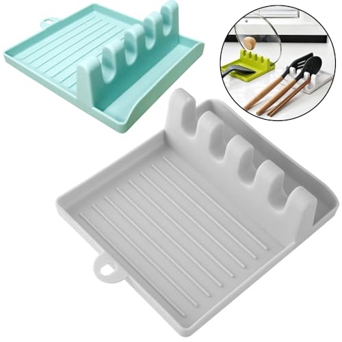 Apoio Multifuncional para Talheres e Tampas - Descanso Colher em Plástico. Acessório de Cozinha (Cin