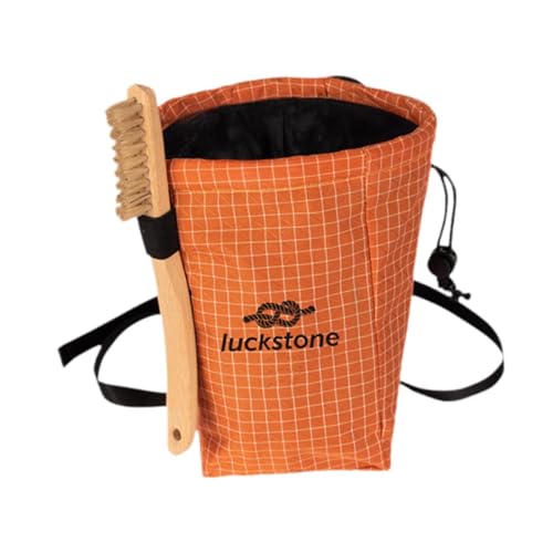 RNXRZANK Chalk Storage Bag for Climbing Gym Pouch for Outdoor Activities and Hiking, Orange