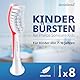 demirdental Ersatzbürsten for Kids passend für Philips Sonicare Ersatzbürsten Kids, Kinder Schallzahnbürsten, Kinder Ersatzbürsten ab 7 Jahre, entspricht HX6048, Rot, 8er Set