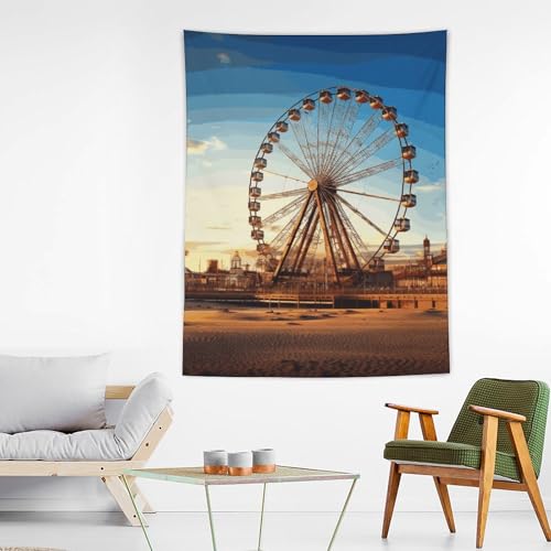 Decor de fond pour salon grande roue contre les murs vides