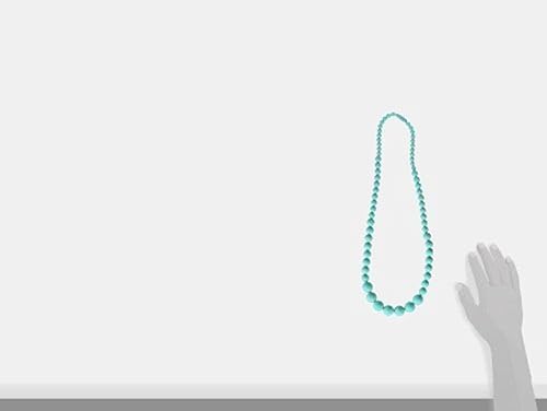 Miniatura 3 de Nuby Teething Trends - Collar de dentición de silicona suave (Aqua)