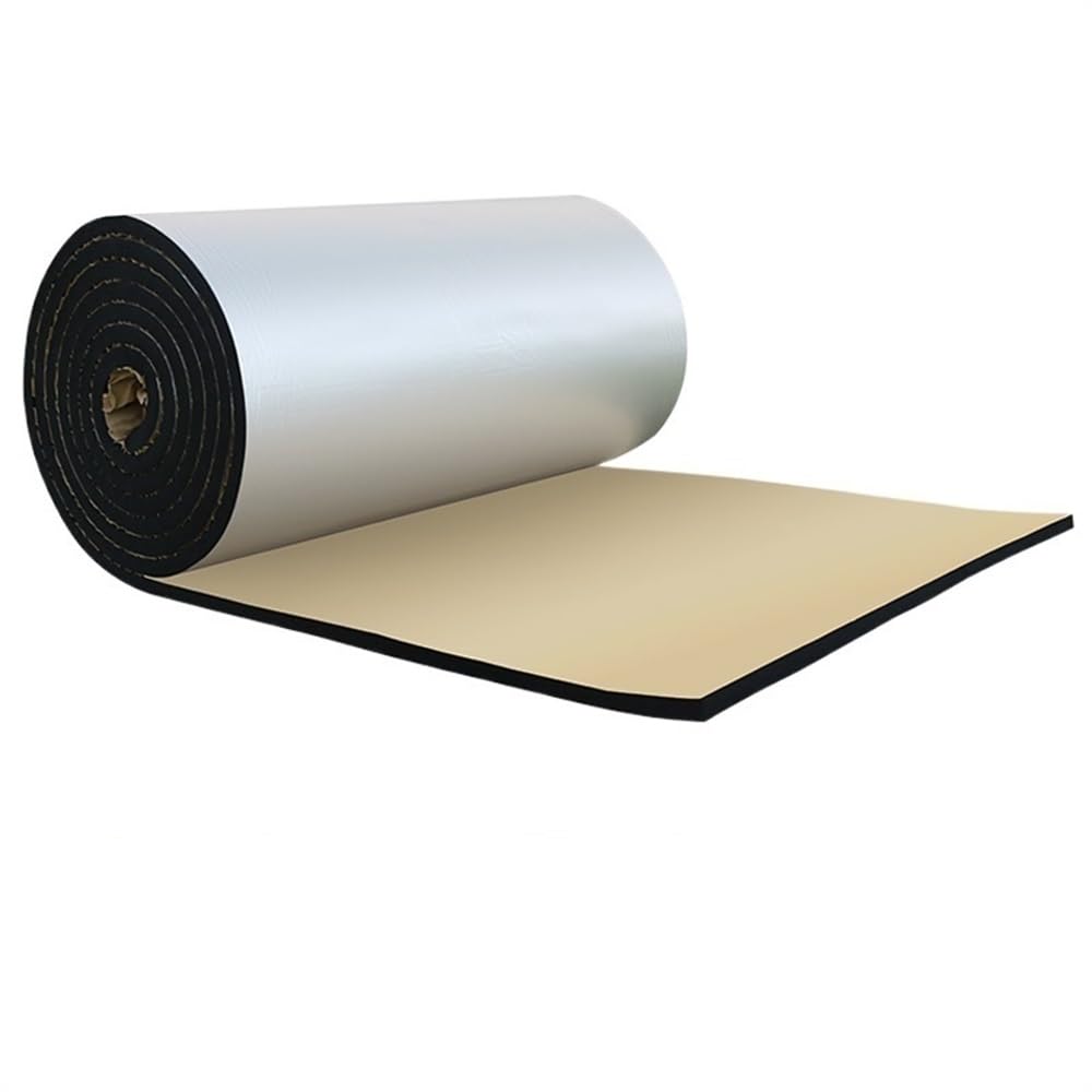 Heshuyan 200X50cm 5Mm Automobile Insulation 500*2000Mm 3/5/7/10Mm Car Hood Engine Firewall Heat Mat Deadener Sound Noise Proof Insulation Deadening Aluminum Foil Sticker(200X50cm 5Mm)