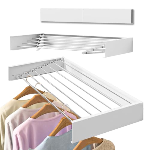 Recopilación de Tendedero Plegable que puedes comprar esta semana. 41 LHChan Tendedero de Ropa Plegable de Acero Inoxidable Ideal para Secado en Interiores y Exteriores,Tendedero Plegable de Acero Inoxidable para Colgar Ropa (80cm) (Blanco)