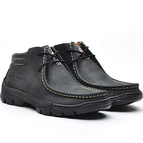 Sapato Casual Masculino Couro FJ CR02 Preto 37