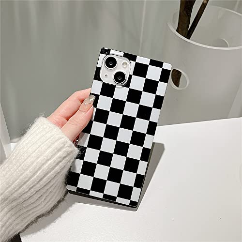 Coque compatible iPhone SE 2022 2020 8 7 carrée géométrique damier - 7