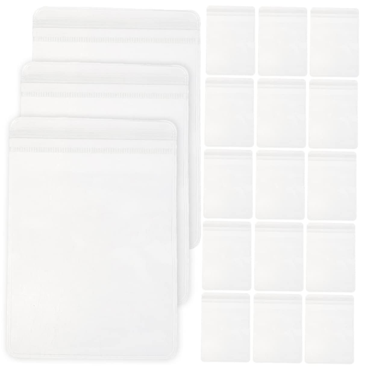 HOMOCONO 100pcs Clear Jewelry Bags Portable Storage for Earrings Charms and Items for Organizing Travel Accessories and Crafts