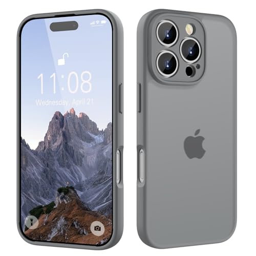Coque iPhone 16 Pro antichoc KPPIT de qualité militaire grise givrée