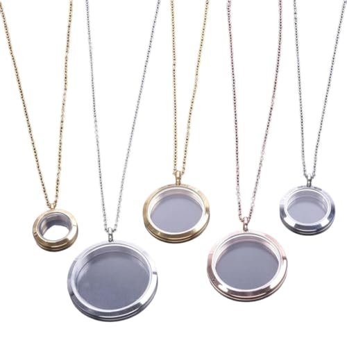Pendentif reliquaire rond en verre de haute qualité médaillon de mémoire pour création