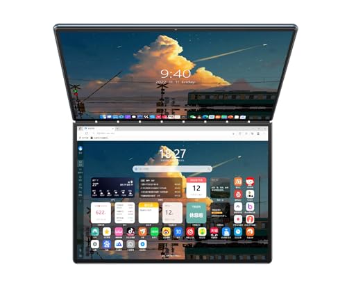 Image of 2-in-1 13.5 inch 2.5K Dual Screen Touch Laptop 12th Gen CPU Alder Lake-N N100 Win 11 Home 16GB RAM 1TB SSD (Gray)