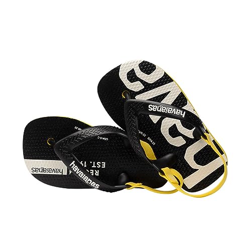 Chinelo Logomania, Havaianas, Bebê Unissex, Amarelo Cítrico, 21