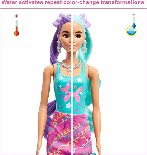 Muñeca Barbie Color Reveal con 25 Sorpresas y 10 Accesorios de Pelo miniatura 5