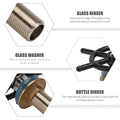Cabilock 1 Unidade Lavagem De Aço Inoxidável Enxaguador De Vidro Lavadora De Vidro Inox Enxaguador D
