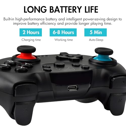 Zakgbxbig 00131 Controller For Switch, Wireless Pro Controller For Switch Lite, Controller For Switch Remote Gamepad Joystick thumb #3