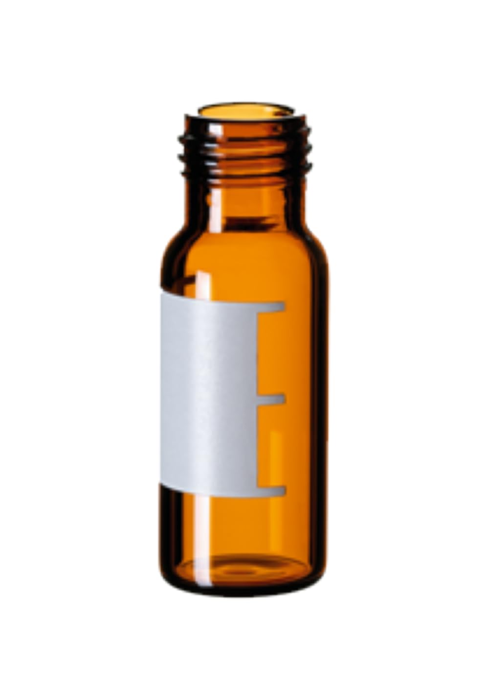 neochrom Borosilikatglas Gewindefläschchen mit Schriftfeld, Braunglas, ND9, 2mL Kapazität, 12mm Durchmesser, 32mm Höhe, 100 Stück