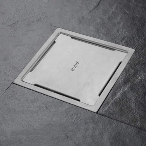 Ruhe® Mercury Square Floor Drain with Collar | Premium Stainless Steel ...