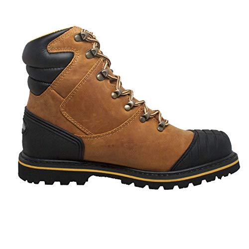 Ad Tec 7 Inch Mens Work Boots, Reflective Trim on Heel, Crazy Horse Leather upper2