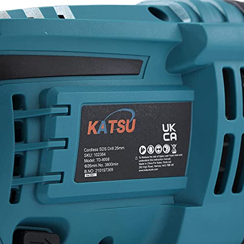 KATSU FIT-BAT 21V Akku-Bohrhammer Brushless SDS Rotationsbohrhammer 26mm,Bürstenlosen Motor, zum Bohren von Beton, Stahl… – Bild 8