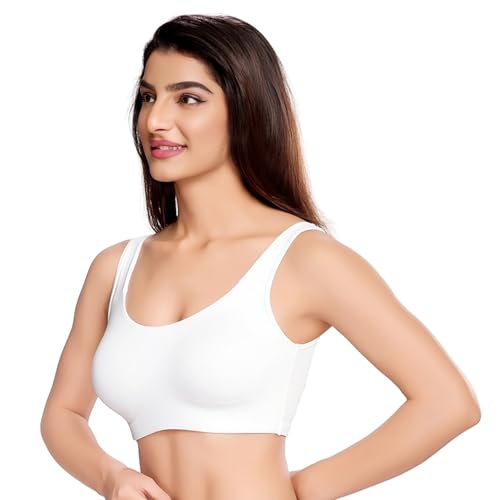 Image of juliet Non Padded Full Coverage Sports Bra for Women | Slip on Bra | Low Impact High Coverage Wireless Support Sports Bra JS 90