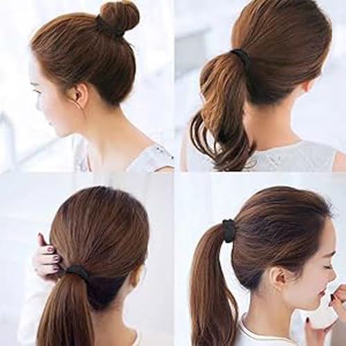 Image of GITGRNTH Soft Cotton Hair Ties for Women - No Damage Elastic Hair Bands - Durable Rubber Band for Women - Ideal Ponytail Holders - Comfortable Hair Accessories - Gentle on All Hair Types - Perfect for Thick and Thin Hair - Scrunches for Women - Kids Hair Rubber Band