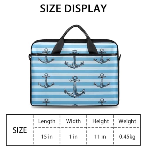 Bolso para portátil con patrón de anclas 15 pulgadas miniatura 2