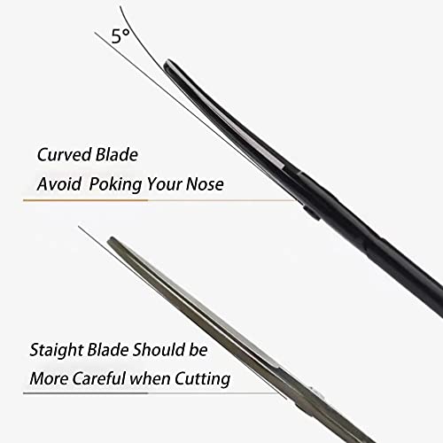 Askeli Nose Hair Scissors, Professional Round Safety Tip Design Grooming Scissors For Mustache, Nose Hair, Ear Hair, Facial Hair, Eyelashes And Eyebrow Trimming #TOP2